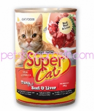 SUPER CAT BEEF & LIVER 400GR