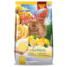 Pasir Kucing Best in Show Cat Sand Clumping Lemon 12 Liter