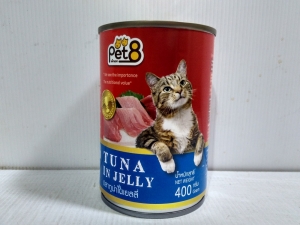 Makanan Basah Kucing Pet8 Tuna in Jelly 400gr