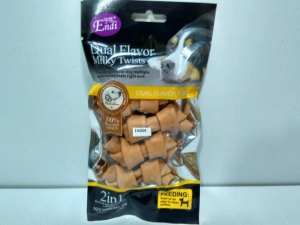 Snack Anjing Endi Dual Flavor Milky Cheese Bones 80gr