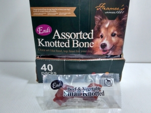 Snack Anjing Endi Assorted Knotted Bone Beef & Vegetable (Harga per pc)