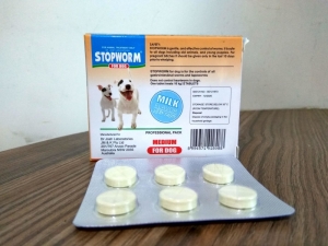 Obat Cacing Anjing Stopworm Milk Flavor For Dog Medium 12 Tab