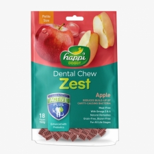 Snack Anjing Happi Doggy Dental Chew Zest Petite Gluten Free Apple 150g