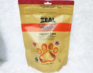 Snack Anjing Grain Free Zeal Treats Free Range Naturals Venison Ears 125gr