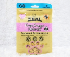 Snack Anjing & Kucing Grain Free Zeal Treats Free Range Naturals Chicken & Beef Morsels 100gr