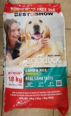 Makanan Anjing Best In Show Good Dog Dry Food Lamb & Rice 18kg
