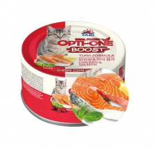 Makanan Basah / Kaleng Kucing Opti-One Cat Red Tuna & Chicken & Salmon  90gr