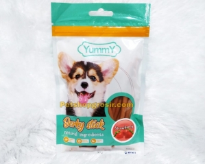 Snack Anjing Yummy Jerky Stick Strawberry 70gr