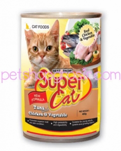 SUPER CAT CHICKEN & VEGETABLE 400GR