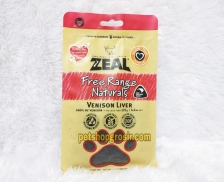 Snack Anjing Grain Free Zeal Treats Free Range Naturals Venison Liver 125gr