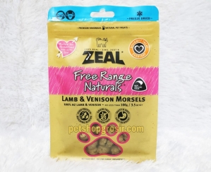 Snack Anjing Kucing Grain Free Zeal Treats Free Range Naturals Lamb & Venison Morsels 100gr