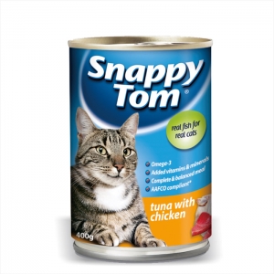 Makanan Basah Kaleng Kucing Snappy Tom Tuna With Chicken 400gr
