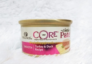 Makanan Kaleng Wellness Core Grain Free Turkey & Duck Recipe 3oz