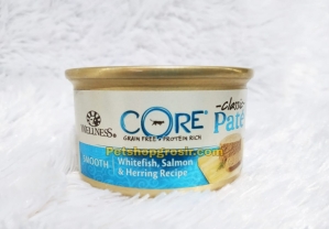 Makanan Kaleng Wellness Core Grain Free Whitefish, Salmon & Herring Recipe 3oz