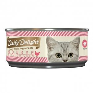 Makanan Basah / Kaleng Kucing Daily Delight Cat Mousse with Chicken 80gr