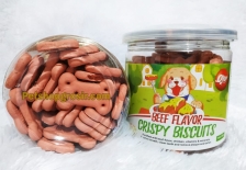 Snack Anjing Orgo Crispy Biscuit Beef Flavor 180gr